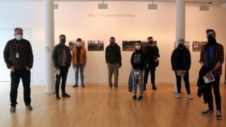 Visitors of the day: HND Photography students from City of Glasgow College, 1 May. Photo: Street Level Photoworks.