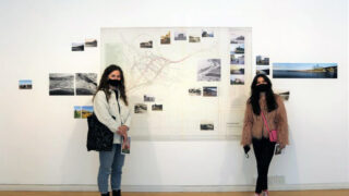 Visitors of the day: Becca & Niamh have just finished their final year at City of Glasgow College, 28 May 2021. Photo: Street Level Photoworks.